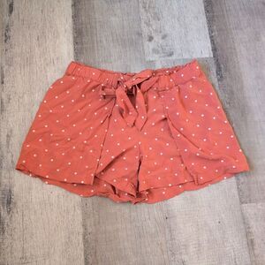 Madewell Wrap Blouse Size Small Coral Style  Polka Dot
